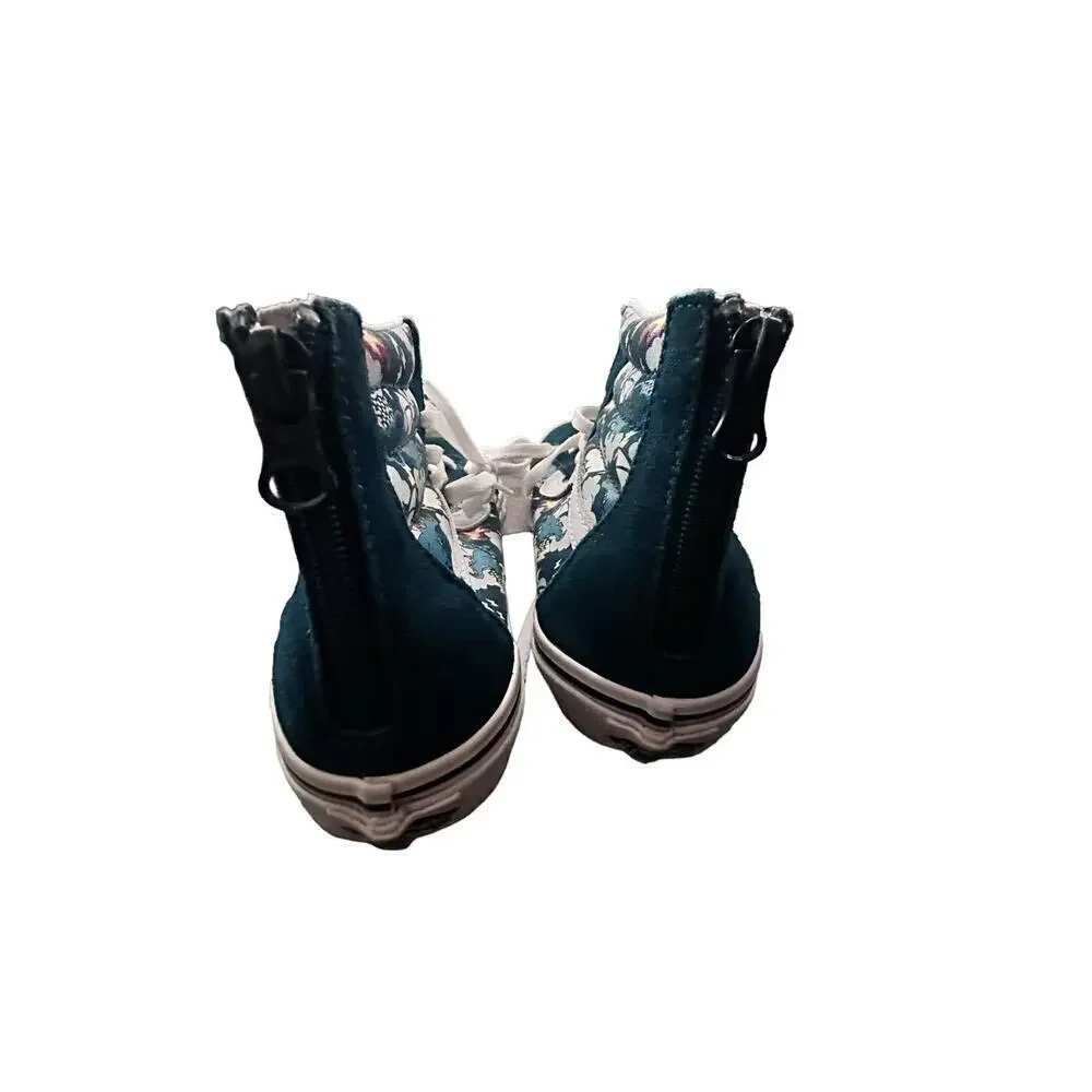 VANS Blue Dark Dragon Lace Up High Top Sneaker Shoes Size 2.0